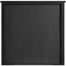  Meridian Astrid Black Solid Wood And Oak Veneer Mirror IMAGE 5