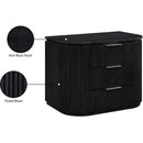  Meridian Astrid Black Solid Wood And Oak Veneer Nightstand IMAGE 13