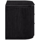  Meridian Astrid Black Solid Wood And Oak Veneer Nightstand IMAGE 4