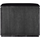  Meridian Astrid Black Solid Wood And Oak Veneer Nightstand IMAGE 5