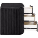  Meridian Astrid Black Solid Wood And Oak Veneer Nightstand IMAGE 6