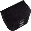  Meridian Astrid Black Solid Wood And Oak Veneer Nightstand IMAGE 9