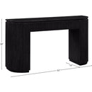  Meridian Astrid Black Solid Wood And Oak Veneer Console Table IMAGE 10