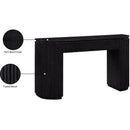  Meridian Astrid Black Solid Wood And Oak Veneer Console Table IMAGE 11