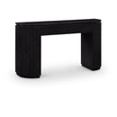  Meridian Astrid Black Solid Wood And Oak Veneer Console Table IMAGE 1