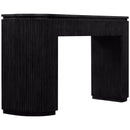  Meridian Astrid Black Solid Wood And Oak Veneer Console Table IMAGE 6