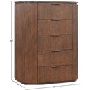  Meridian Astrid Brown Solid Wood And Oak Veneer Chest IMAGE 12
