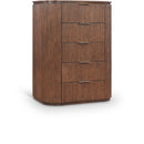  Meridian Astrid Brown Solid Wood And Oak Veneer Chest IMAGE 1