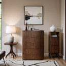  Meridian Astrid Brown Solid Wood And Oak Veneer Chest IMAGE 2