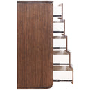  Meridian Astrid Brown Solid Wood And Oak Veneer Chest IMAGE 6