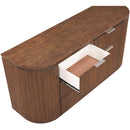  Meridian Astrid Brown Solid Wood And Oak Veneer Dresser IMAGE 7