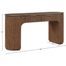 Meridian Astrid Brown Solid Wood And Oak Veneer Desk IMAGE 12