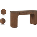  Meridian Astrid Brown Solid Wood And Oak Veneer Desk IMAGE 13