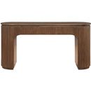  Meridian Astrid Brown Solid Wood And Oak Veneer Desk IMAGE 5