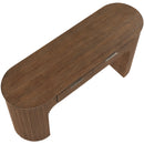  Meridian Astrid Brown Solid Wood And Oak Veneer Desk IMAGE 7