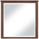  Meridian Astrid Brown Solid Wood And Oak Veneer Mirror IMAGE 3