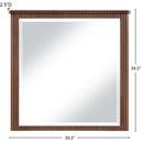  Meridian Astrid Brown Solid Wood And Oak Veneer Mirror IMAGE 8