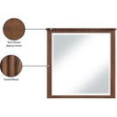  Meridian Astrid Brown Solid Wood And Oak Veneer Mirror IMAGE 9
