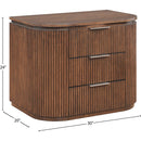  Meridian Astrid Brown Solid Wood And Oak Veneer Nightstand IMAGE 13