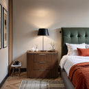  Meridian Astrid Brown Solid Wood And Oak Veneer Nightstand IMAGE 2