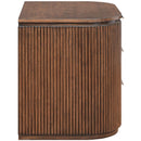  Meridian Astrid Brown Solid Wood And Oak Veneer Nightstand IMAGE 4