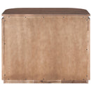  Meridian Astrid Brown Solid Wood And Oak Veneer Nightstand IMAGE 5