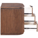  Meridian Astrid Brown Solid Wood And Oak Veneer Nightstand IMAGE 6