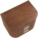  Meridian Astrid Brown Solid Wood And Oak Veneer Nightstand IMAGE 9