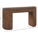  Meridian Astrid Brown Solid Wood And Oak Veneer Console Table IMAGE 10