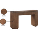  Meridian Astrid Brown Solid Wood And Oak Veneer Console Table IMAGE 11