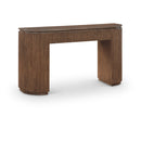  Meridian Astrid Brown Solid Wood And Oak Veneer Console Table IMAGE 1