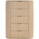  Meridian Astrid Natural Solid Wood And Oak Veneer Chest IMAGE 3