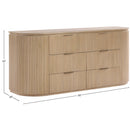  Meridian Astrid Natural Solid Wood And Oak Veneer Dresser IMAGE 13