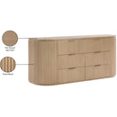  Meridian Astrid Natural Solid Wood And Oak Veneer Dresser IMAGE 14
