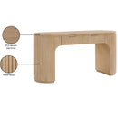  Meridian Astrid Natural Solid Wood And Oak Veneer Desk IMAGE 13