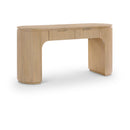  Meridian Astrid Natural Solid Wood And Oak Veneer Desk IMAGE 1