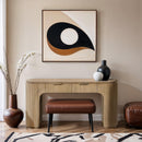  Meridian Astrid Natural Solid Wood And Oak Veneer Desk IMAGE 2