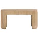  Meridian Astrid Natural Solid Wood And Oak Veneer Desk IMAGE 5