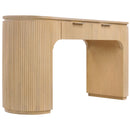  Meridian Astrid Natural Solid Wood And Oak Veneer Desk IMAGE 8