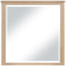  Meridian Astrid Natural Solid Wood And Oak Veneer Mirror IMAGE 3