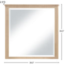 Meridian Astrid Natural Solid Wood And Oak Veneer Mirror IMAGE 8
