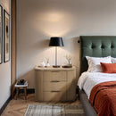  Meridian Astrid Natural Solid Wood And Oak Veneer Nightstand IMAGE 2