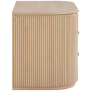  Meridian Astrid Natural Solid Wood And Oak Veneer Nightstand IMAGE 4