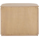  Meridian Astrid Natural Solid Wood And Oak Veneer Nightstand IMAGE 5