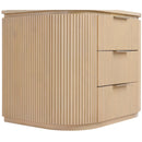  Meridian Astrid Natural Solid Wood And Oak Veneer Nightstand IMAGE 9