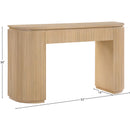  Meridian Astrid Natural Solid Wood And Oak Veneer Console Table IMAGE 10