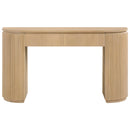  Meridian Astrid Natural Solid Wood And Oak Veneer Console Table IMAGE 3