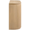  Meridian Astrid Natural Solid Wood And Oak Veneer Console Table IMAGE 4