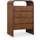  Meridian Giada Brown Solid Wood And Veneer Chest IMAGE 1