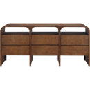  Meridian Giada Brown Solid Wood And Veneer Dresser IMAGE 3